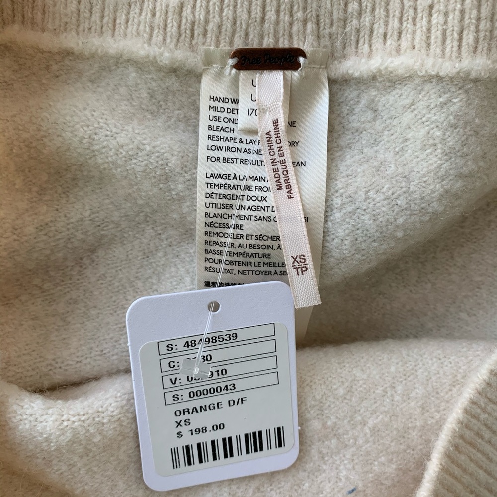 NWT Free People Rust and Cream Pencil Skirt XS - Picture 3 of 4